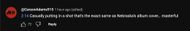 A screenshot of a comment on the Deliver Me From Nowhere trailer (Image via YouTube)